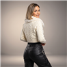 Mujer cardigan tejido cuello piel - FO