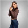 Mujer cardigan tejido cuello piel - FO
