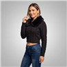 Mujer cardigan tejido cuello piel - FO
