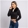 Mujer cardigan tejido cuello piel - FO