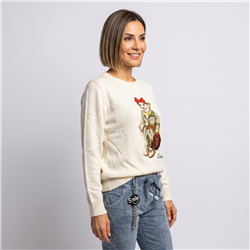 Mujer sweater tejido bordado oso TUBEAR - PA