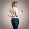 Mujer sweater tejido lycra ocho cuello chomba - FO