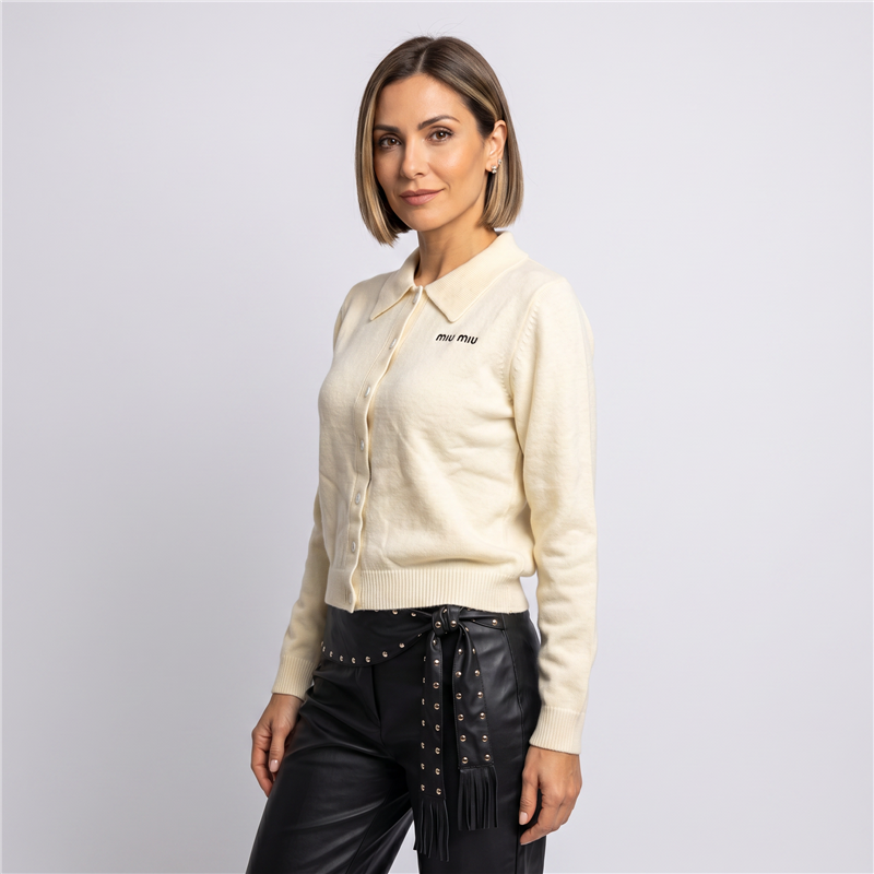 Mujer cardigan bremer cuello MIU MIU - PA