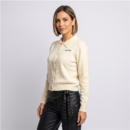 Mujer cardigan bremer cuello MIU MIU - PA