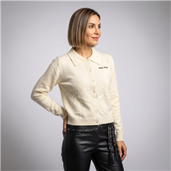 Mujer cardigan bremer cuello MIU MIU - PA