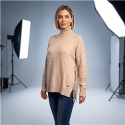Mujer sweater bremer amplio flecos laterales - EL