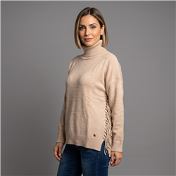Mujer sweater bremer amplio flecos laterales - EL