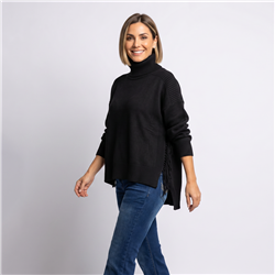 Mujer sweater bremer amplio flecos laterales - EL
