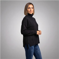 Mujer sweater bremer amplio flecos laterales - EL