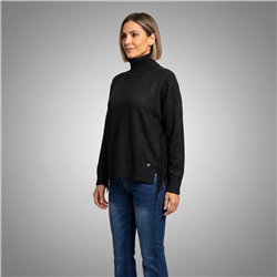 Mujer sweater bremer amplio flecos laterales - EL