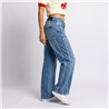 Mujer pantalon jean wide leg detalle vivos - EM