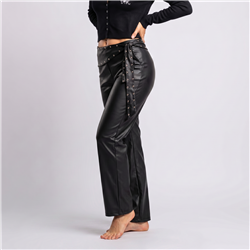 Mujer pantalon engomado recto faja tachas - EM