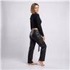 Mujer pantalon engomado recto faja tachas - EM