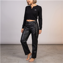 Mujer pantalon engomado recto faja tachas - EM