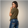 Mujer remera algodon estampa ROCK AND ROLL - FRA