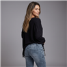 Mujer sweater lanilla irregular puntilla linea italiana - IB