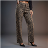 Mujer pantalon jean recto print - BEL