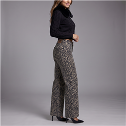 Mujer pantalon jean recto print - BEL
