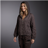 Mujer campera rustica capucha tejida linea italiana - IB