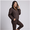 Mujer campera rustica capucha tejida linea italiana - IB