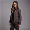 Mujer campera rustica capucha tejida linea italiana - IB