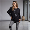Mujer remera modal amplia mangas largas it is linea italiana - IB