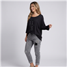 Mujer remera modal amplia mangas largas it is linea italiana - IB