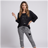 Mujer remera modal amplia mangas largas it is linea italiana - IB