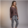 Mujer remera modal amplia mangas largas it is linea italiana - IB