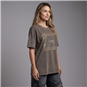 Mujer remera algodon amplia parche lentejuelas chic italiana - IB