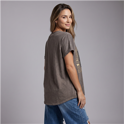 Mujer remera algodon amplia parche lentejuelas chic italiana - IB