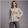 Mujer remera algodon mangas largas lisbon linea italiana - IB