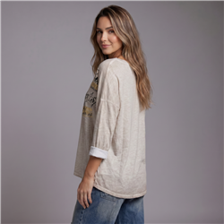 Mujer remera algodon mangas largas lisbon linea italiana - IB