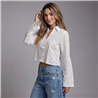 Mujer camisa broderie corta - EL