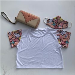 Mujer Remera top combinada modal estampado LOONEY TUNES y spum