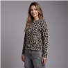 Mujer cardigan tejido print cuello canutillos boton brillos - PA