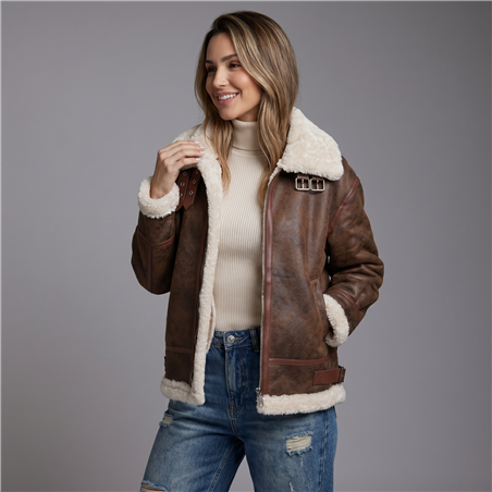 Mujer campera gamulan corderito - PA