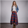 Mujer pollera escosesa en puntas - PA