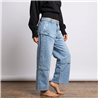 Mujer pantalon jean wide leg cierre en piernas - EM