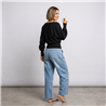 Mujer pantalon jean wide leg cierre en piernas - EM