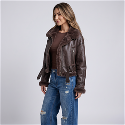 Mujer campera gamulan cinto - TOP