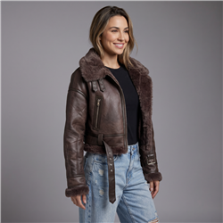 Mujer campera gamulan cinto - TOP