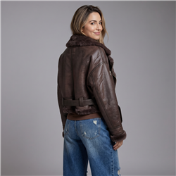 Mujer campera gamulan cinto - TOP
