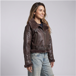 Mujer campera gamulan cinto - TOP