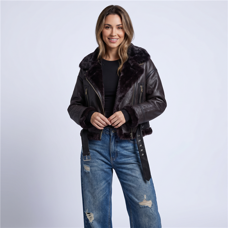Mujer campera gamulan cinto - TOP