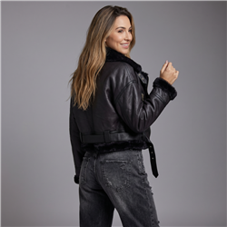 Mujer campera gamulan cinto - TOP