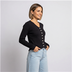Mujer cardigan bremer botones blancos - OG