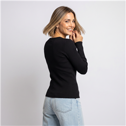 Mujer sweater bremer lurex escote V - OG
