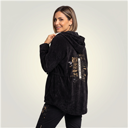 Mujer campera pana aplique estrella lentejuelas linea italiana - IB