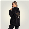Mujer campera pana aplique estrella lentejuelas linea italiana - IB